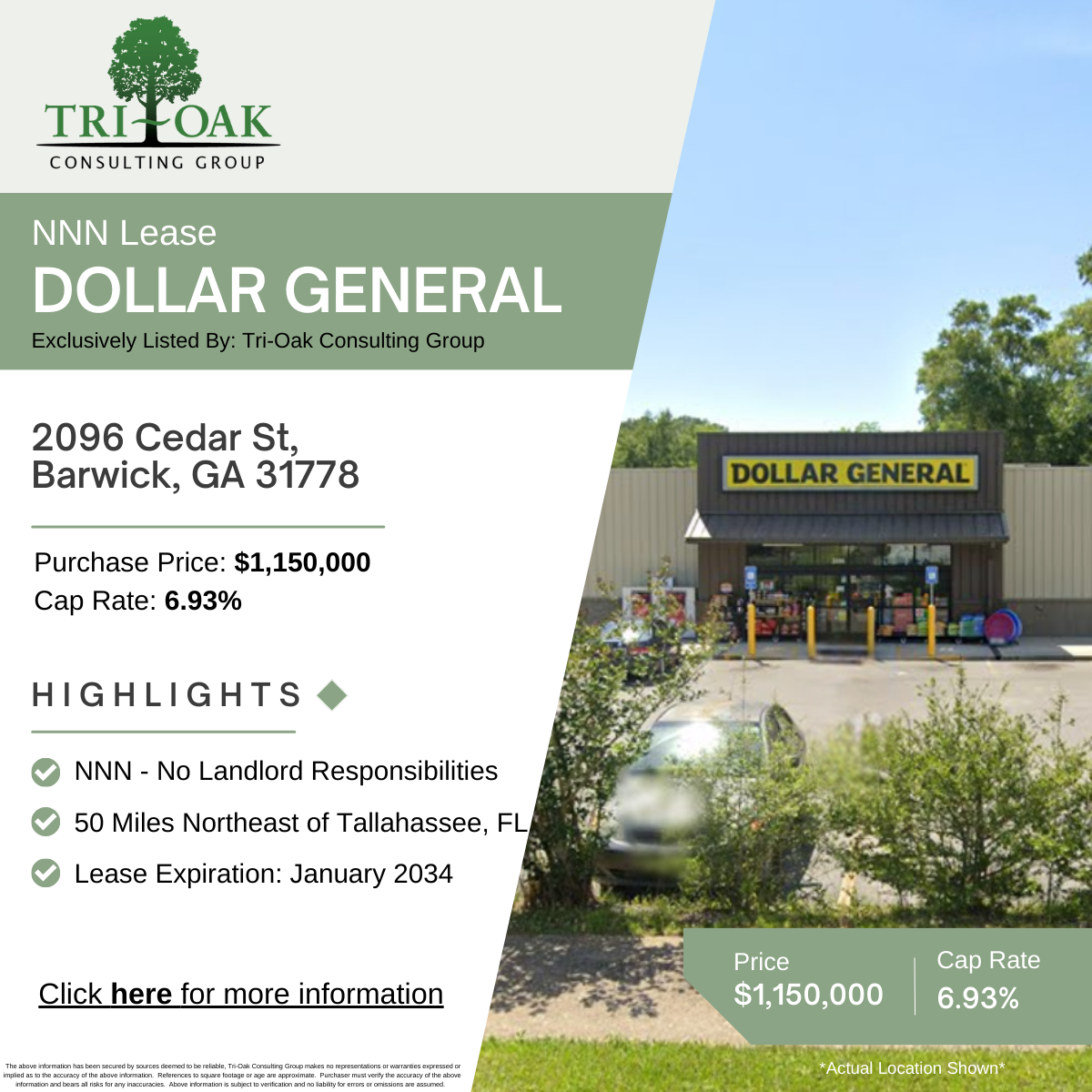 Dollar General Barwick, GA Tri Oak Consulting G